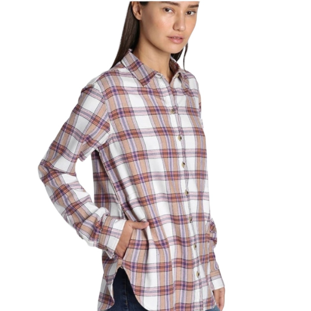 Jachs Girlfriend Plaid Flannel Shirt